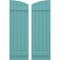 Ekena Millwork Americraft 5-Board (2 Batten) Wood Joined Board-n-Batten Shutters w/Ellipt Top, ARW101BE518X77PTH, PR ARW101BE518X77PTH - alternate 1